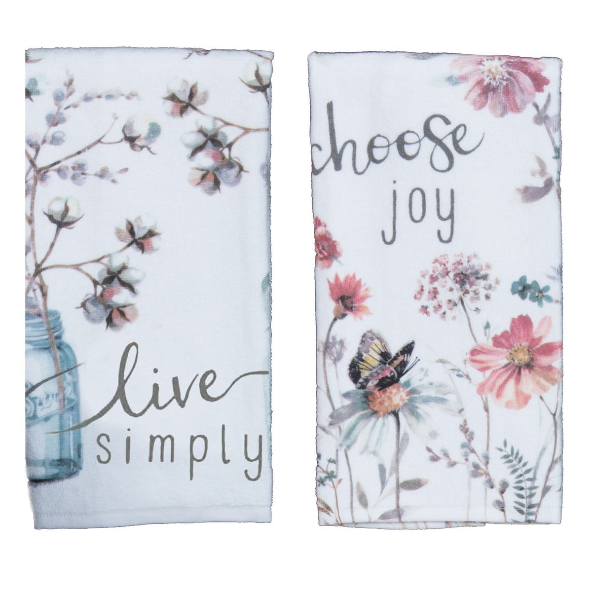 Set of 2 MOOSE & BEAR Simple Living Lodge Kitchen Tea Towel by Kay Dee  Designs